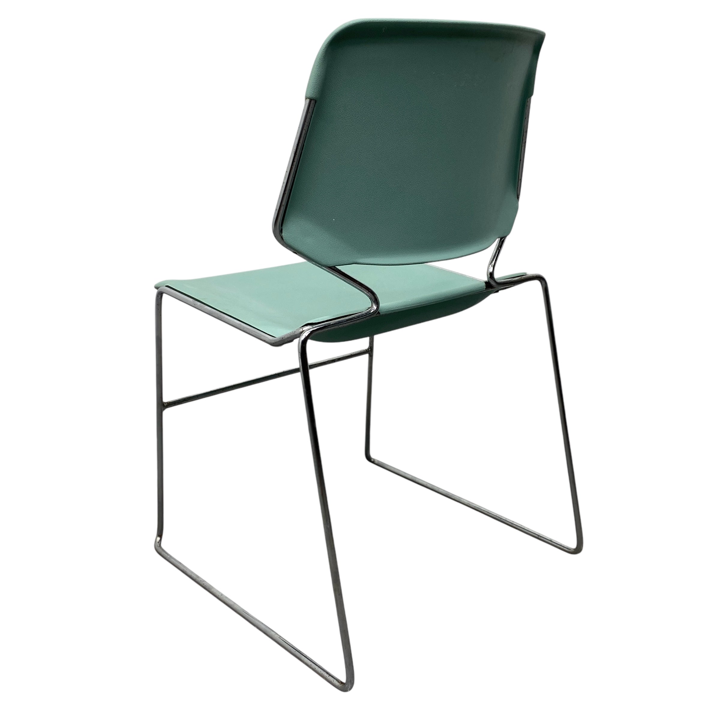 Back Of Green Matrix Chair by T. Tolleson for Krueger 1970s Set Of Four