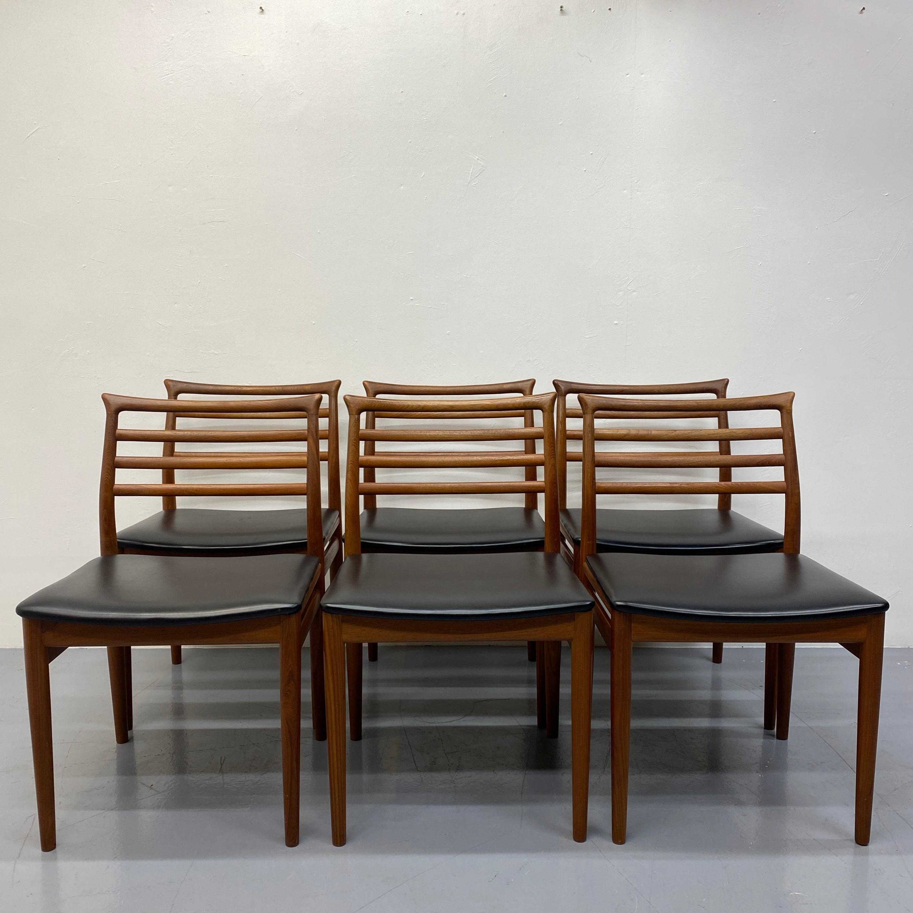 fRONT Danish Dining Chairs Erling Torvits Six