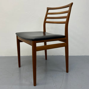 Vinyl Seat Danish Dining Chairs Erling Torvits Six