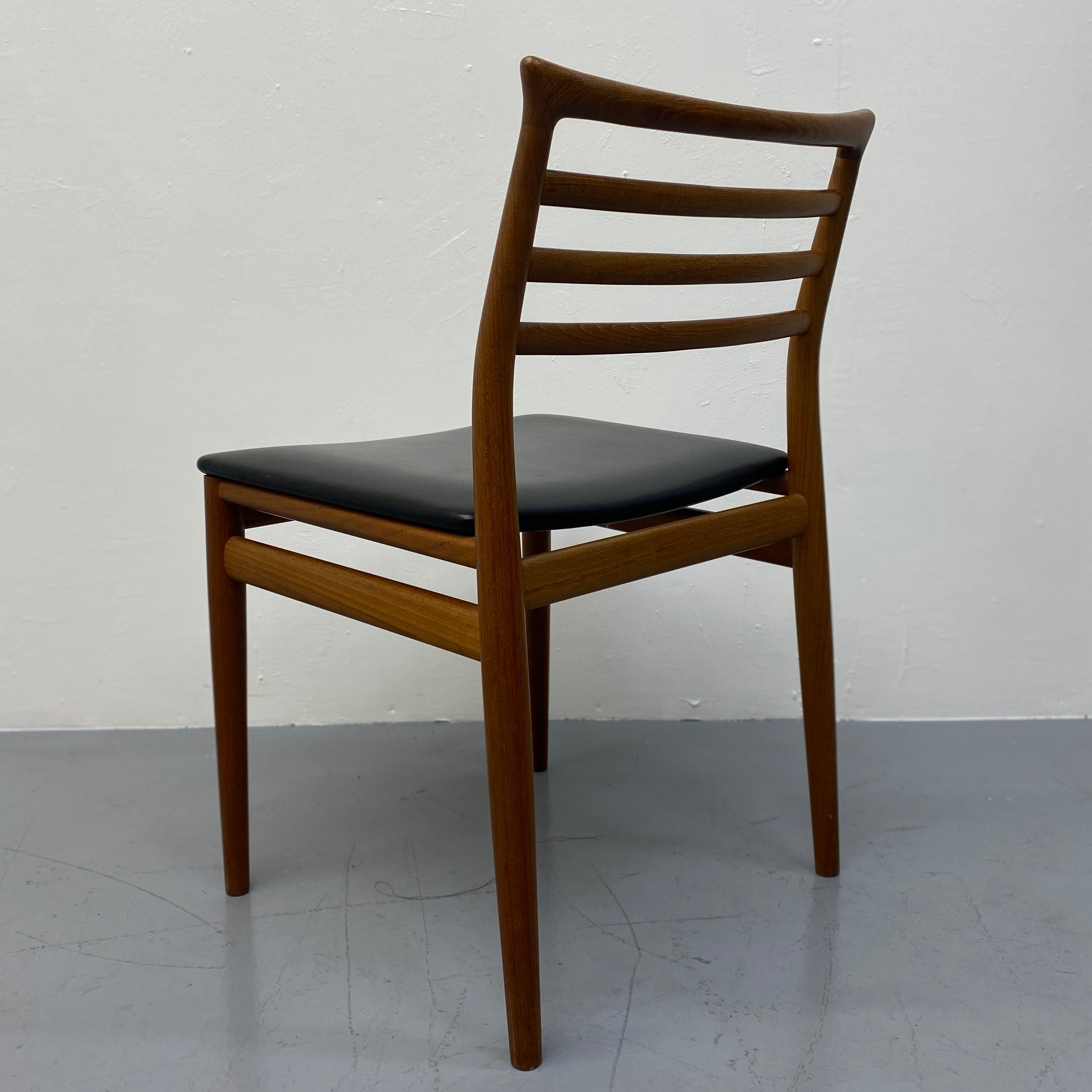 Ladder Back Danish Dining Chairs Erling Torvits Six