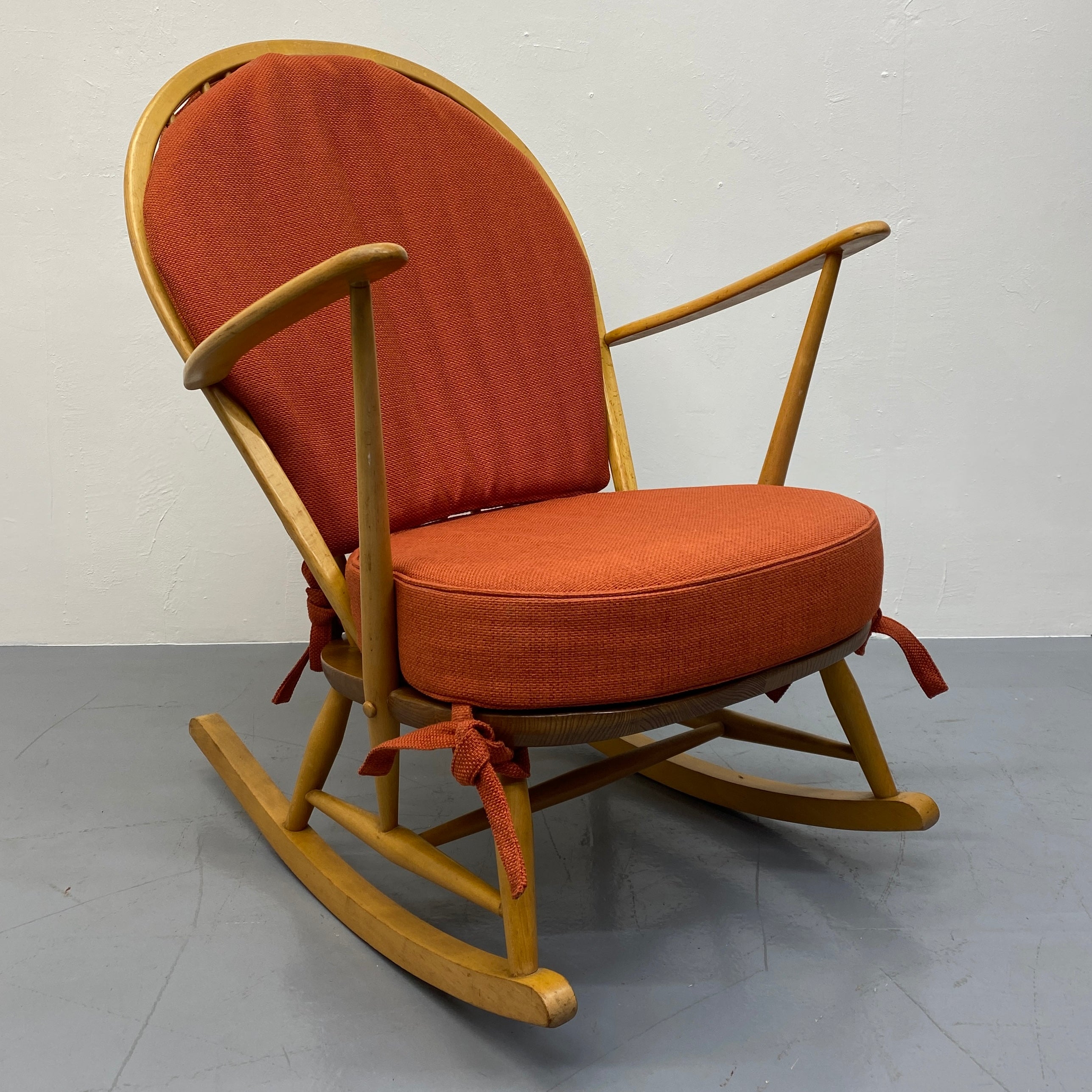 Orange Ercol Rocking Chair