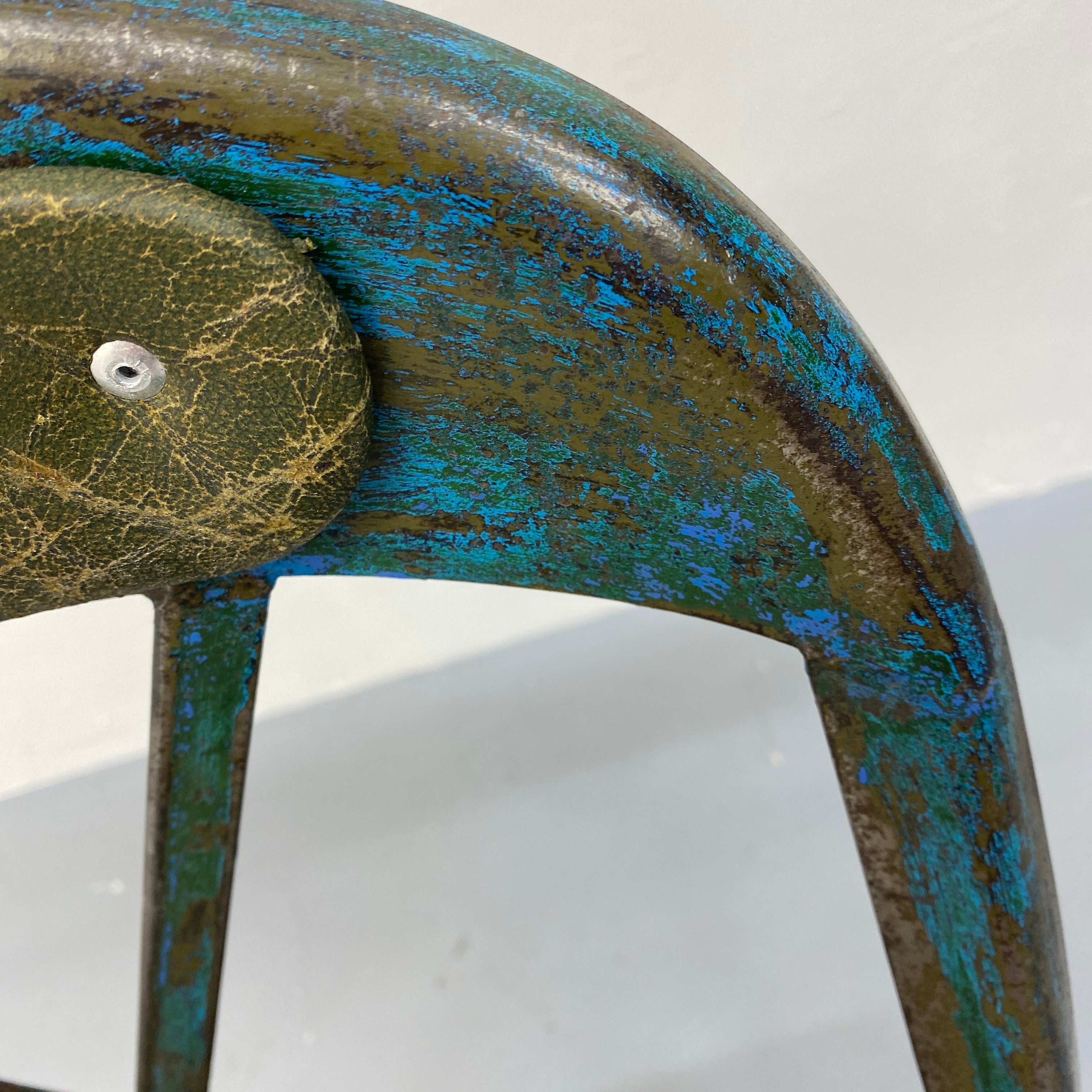 Blue Green Industrial Desk Chair