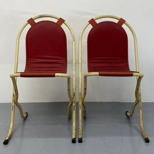 Vintage Stak A Bye Chairs Red
