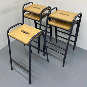 STACKABLE PLYWOOD LAB STOOLS