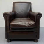 Load image into Gallery viewer, Brown Leather Club Chair
