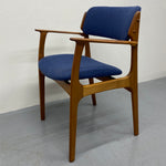 Load image into Gallery viewer, Blue Wool Erik Buch Desk Chair Model 50
