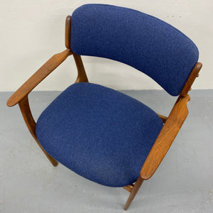 Blue Wool Desk Chair