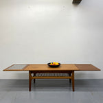 Load image into Gallery viewer, 60S Coffee Table Teak Rattan
