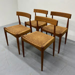 Load image into Gallery viewer, TEAK Danish Arne Hovmand Olsen Dining Chairs Four
