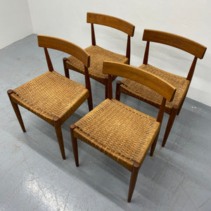 TOP OF Danish Arne Hovmand Olsen Dining Chairs Four