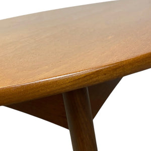 Wooden table with a smooth surface on a white background