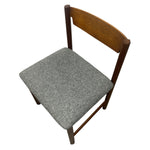 Load image into Gallery viewer, Chair with wooden backrest and gray cushion on a white background

