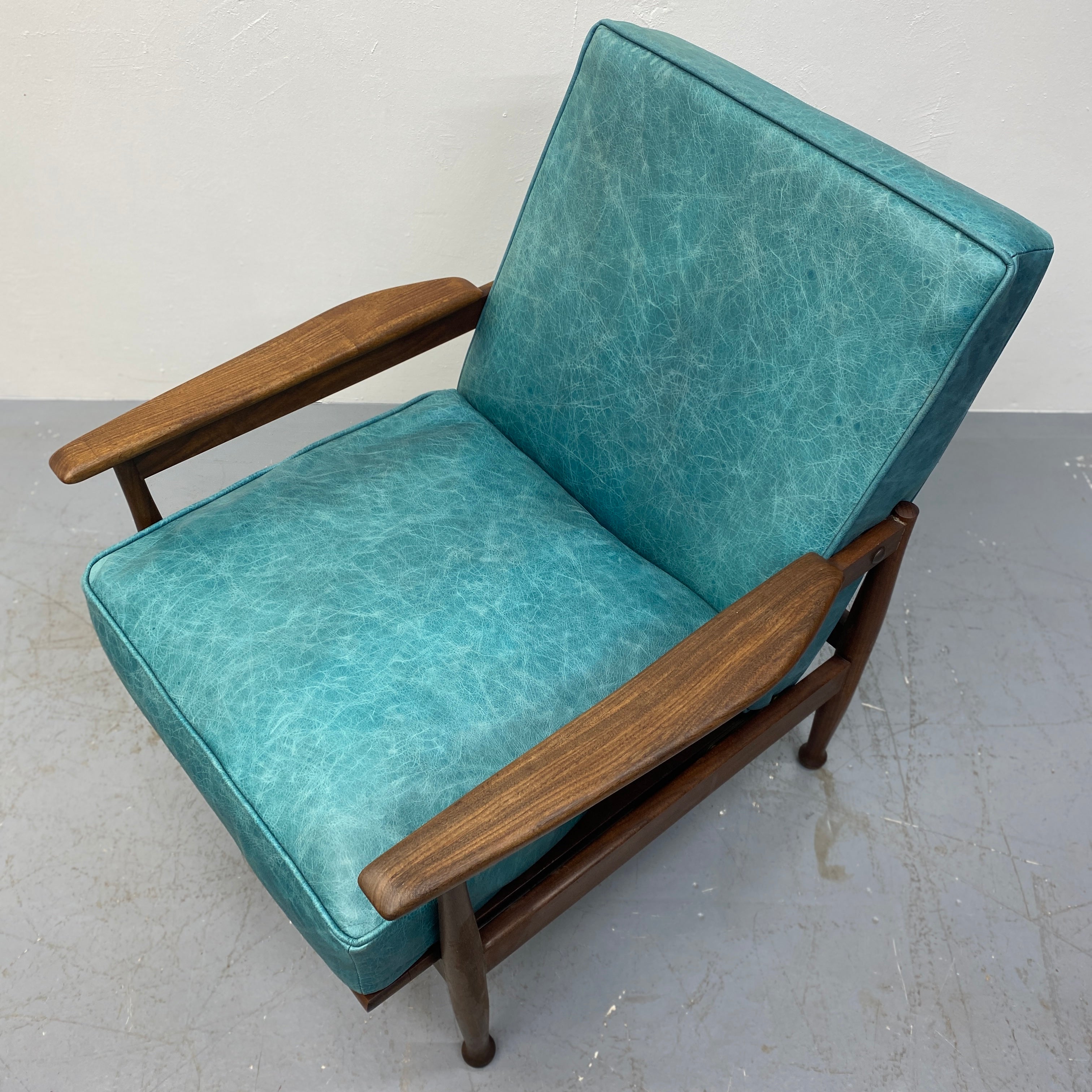 Leather Turquoise Guy Rodgers Chair