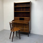 Load image into Gallery viewer, rosewood Desk and shelves
