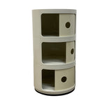 Load image into Gallery viewer, Beige cylindrical storage unit with multiple compartments on a white background
