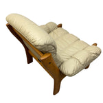 Load image into Gallery viewer, cream leather chair

