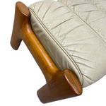 Load image into Gallery viewer, side of a leather ottoman
