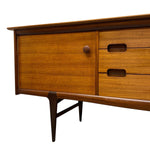Load image into Gallery viewer, Wooden sideboard with a single door and two drawers on a white background
