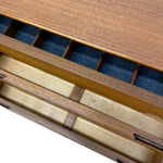 Load image into Gallery viewer, Wooden box with compartments on a white background
