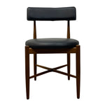 Load image into Gallery viewer, FRONT OF BLACK DINING CHAIR
