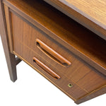 Load image into Gallery viewer, Wooden dresser with two drawers and handles on a white background
