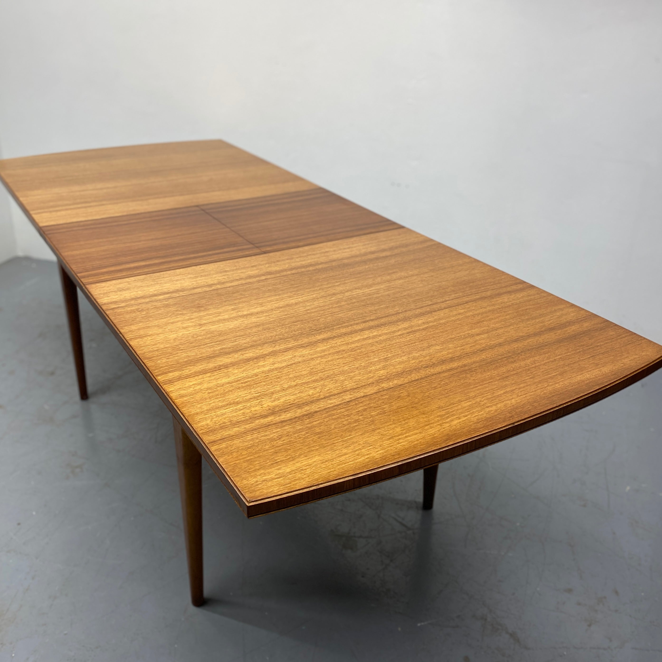 Front Of Midcentury Large Walnut Extending Dining Table Alfred Cox Heals