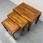 Load image into Gallery viewer, 1970s D-Scan Teak Nesting Tables Danish

