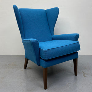 Blue Camira Parker Knoll Lounge Chair Model 591