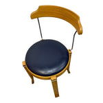 Load image into Gallery viewer, BLUE LEATHER CHAIR
