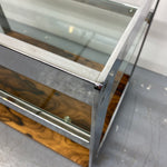 Load image into Gallery viewer, chrome framework Merrow Associates Rosewood Chrome Drinks Trolley
