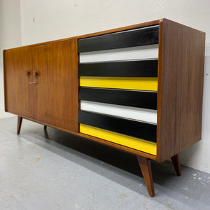 Yellow Black White Jiri Jiroutek Sideboard 1960s Modernist U450
