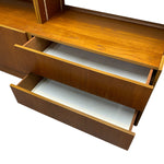 Load image into Gallery viewer, Wooden cabinet with open drawers on a white background
