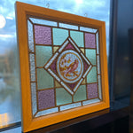 Load image into Gallery viewer, Side On Victorian English Leaded Stained Glass Birds Flowers #6
