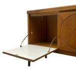 Load image into Gallery viewer, Wooden cabinet with a white tray inside on a white background
