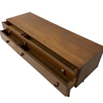 Load image into Gallery viewer, Wooden desk with drawers on a white background
