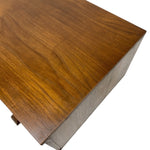 Load image into Gallery viewer, Wooden box with a brown top and gray base on a white background
