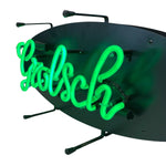 Load image into Gallery viewer, Neon sign with 'Grolsch' logo on a black background
