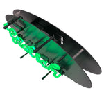 Load image into Gallery viewer, Black and green chain-like object on a white background
