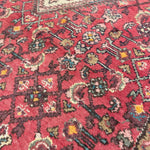 Load image into Gallery viewer, Close up florals Vintage Rug Pink Orange Beige Wool
