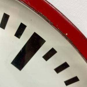 Simplex Wall Clock Retro Vintage Red Black