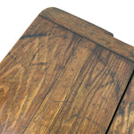 Load image into Gallery viewer, A close-up of a rustic wooden surface with visible grain, scratches, and wear, photographed against a plain white background.
