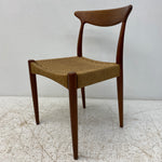 Load image into Gallery viewer, Teak Frame Danish Paper Cord Dining Chairs Arne Hovmand Olsen
