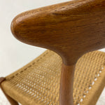 Load image into Gallery viewer, Teak Curved Back Danish Paper Cord Dining Chairs Arne Hovmand Olsen
