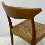 Load image into Gallery viewer, Curved Backrest Danish Paper Cord Dining Chairs Arne Hovmand Olsen
