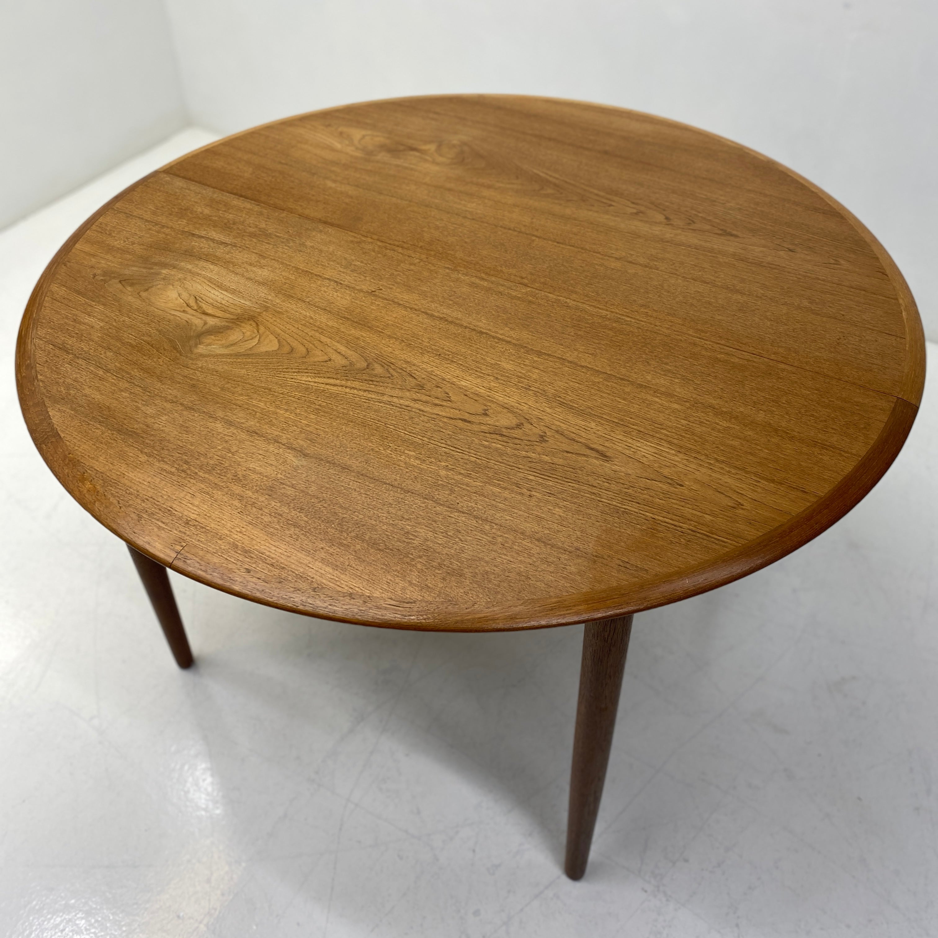 Teak Circular Arne Hovmand Olsen Dining Table