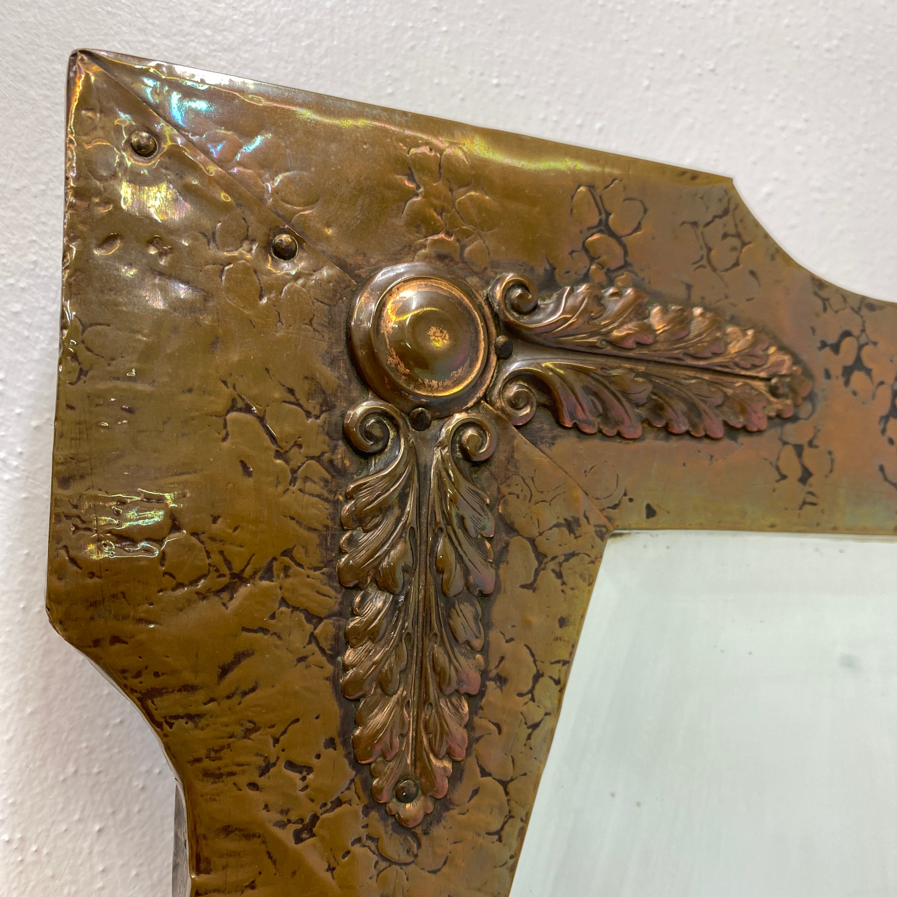 Decorative Arts & Crafts Copper Mirror