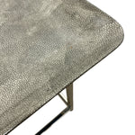 Load image into Gallery viewer, Contemporary Side Tables Shagreen Ceramic Polished Chrome
