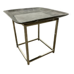 Load image into Gallery viewer, Contemporary Side Tables Shagreen Ceramic Polished Chrome
