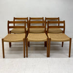 Load image into Gallery viewer, Front Of Danish Niels Moller Dining Chairs Six
