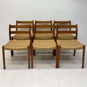 Front Of Danish Niels Moller Dining Chairs Six